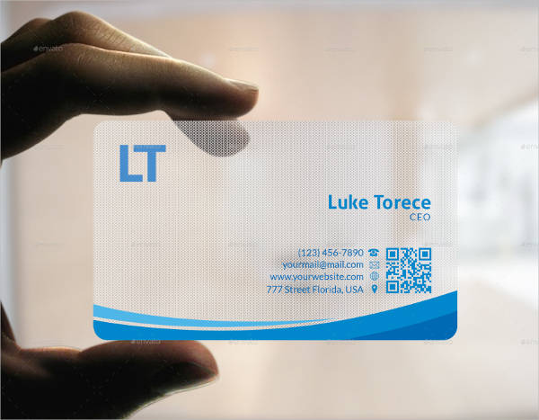 Plastic Transparent Business Card