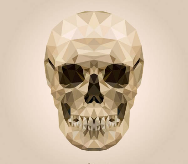 Polygonal Skull Vector