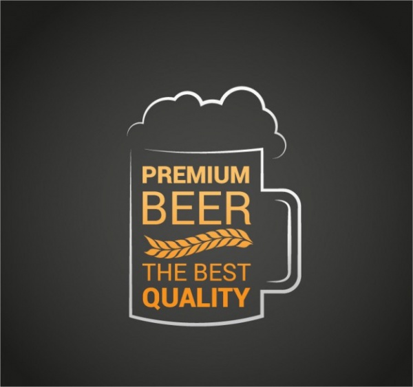Premium Beer Logo Vector