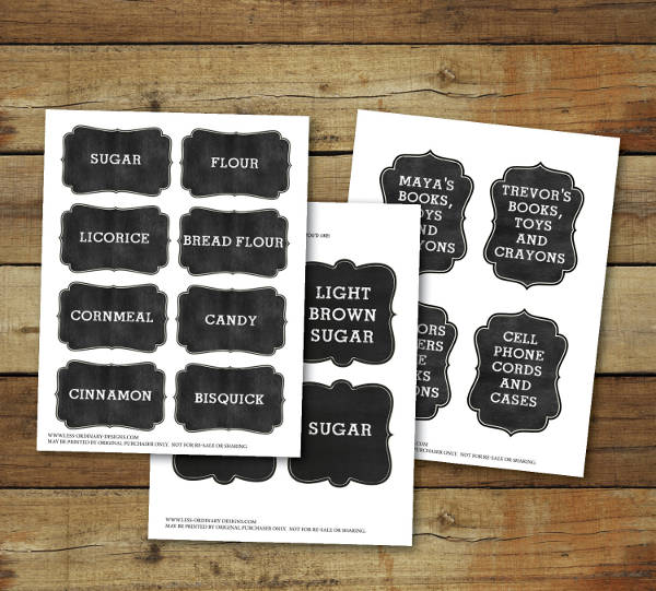 Printable Chalkboard Tag Design