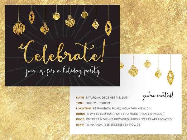 Printable Holiday Party Invitation