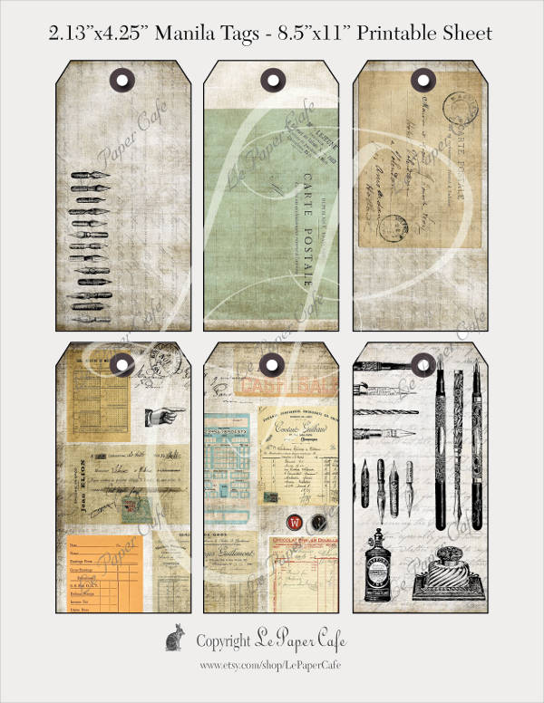 Printable Vintage Tag