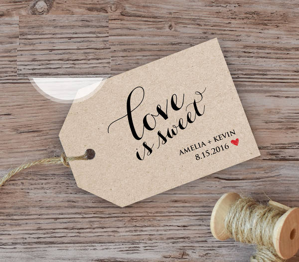 Printable Wedding Favor Tag Design