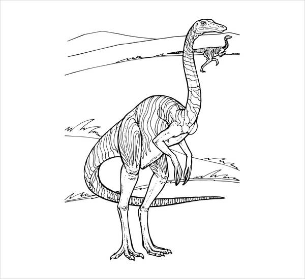 Realistic Dinosaur Coloring Page