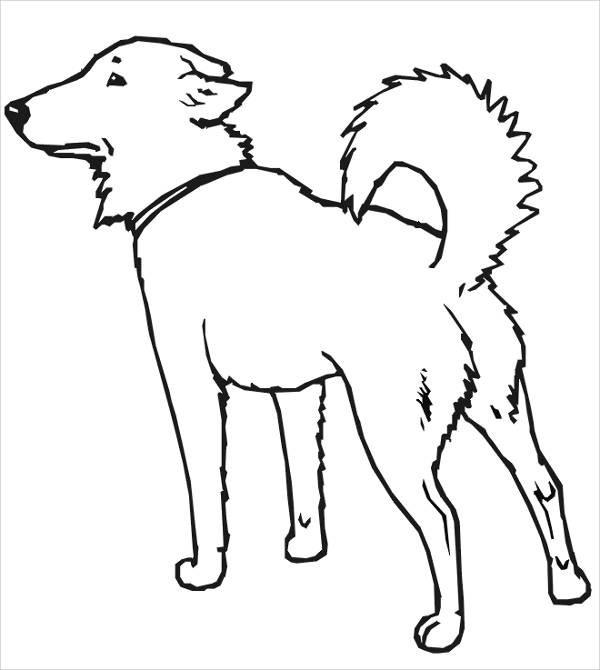 Realistic Dog Coloring Page
