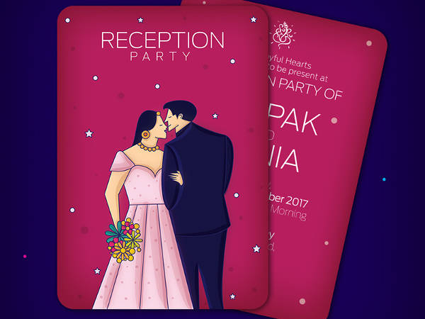 Reception Invitation Graphic Card