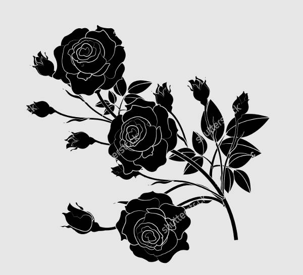Rose Flower Silhouette