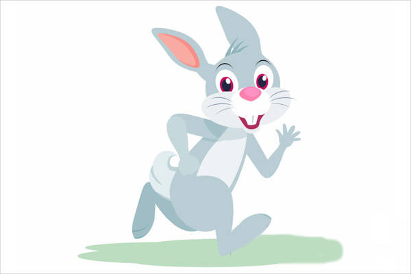 Running Bunny Clipart