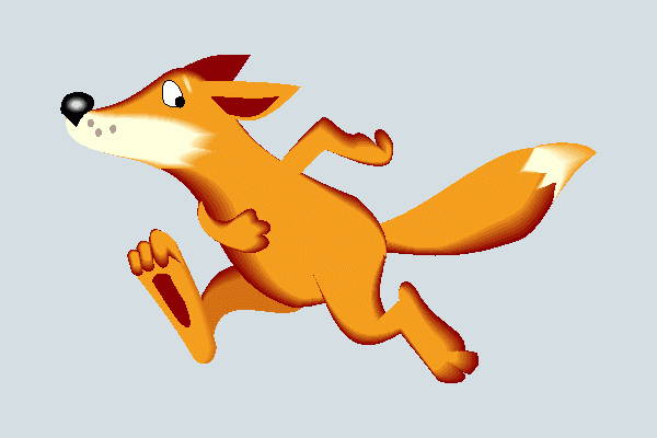 Running Fox Clipart