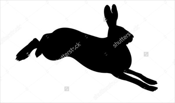 Running Rabbit Silhouette