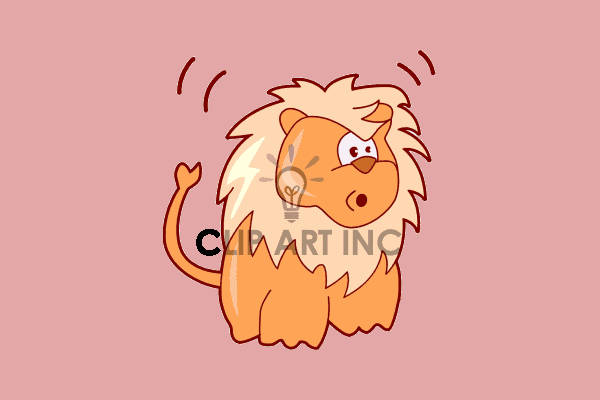 Scared Cat Lion Clipart