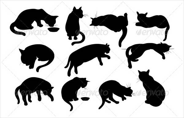 Set of Cat Silhouette