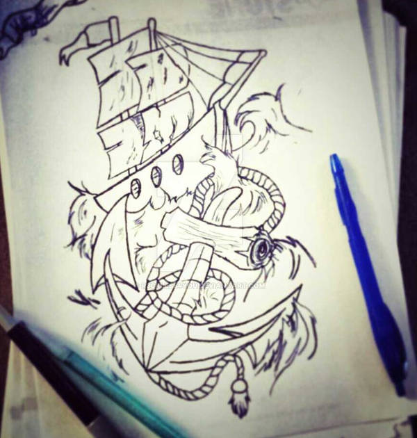 Ship Anchor Drawing