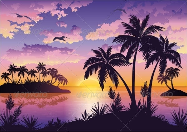 FREE 9+ Palm Tree Silhouettes in Vector EPS | AI