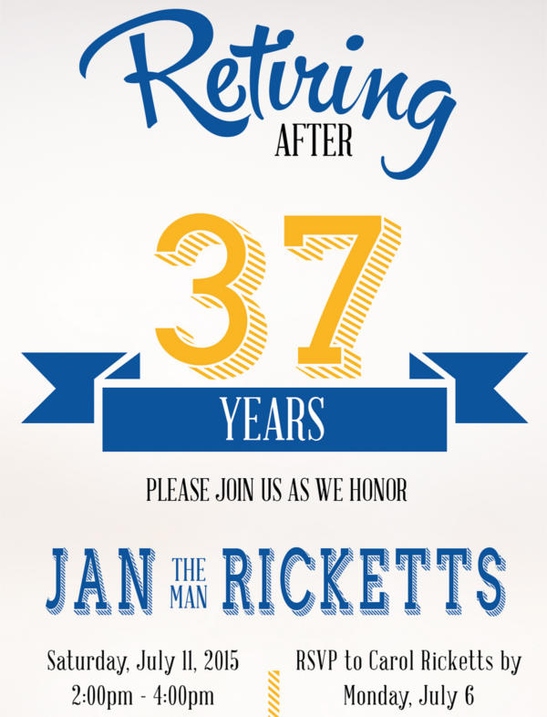 FREE 9+ Beautiful Retirement Party Invitation Designs in MS Word PSD