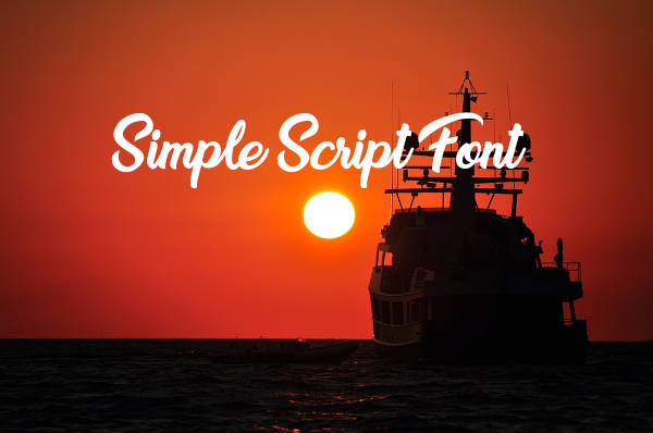 Simple Script Font