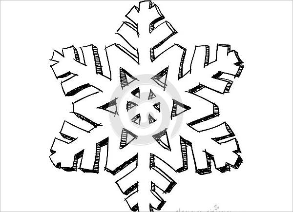 Snowflake Pencil Drawing