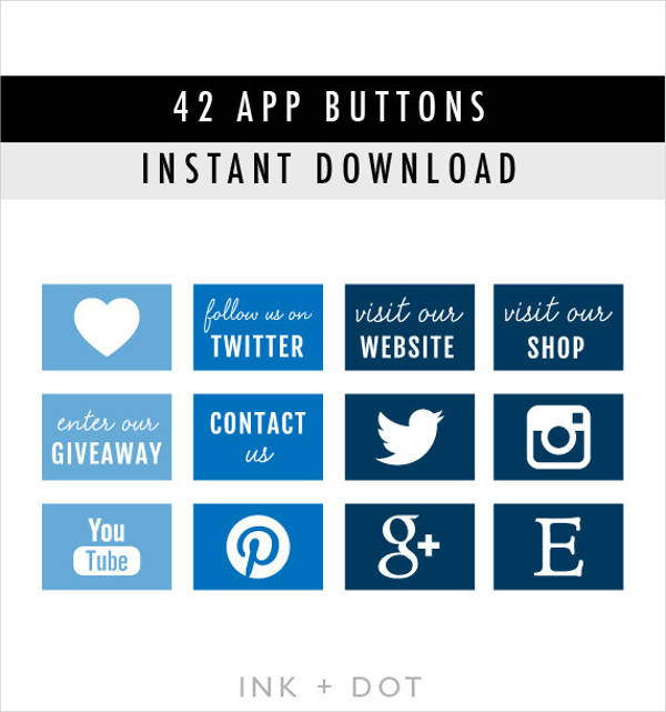 Social Media App Buttons Icon