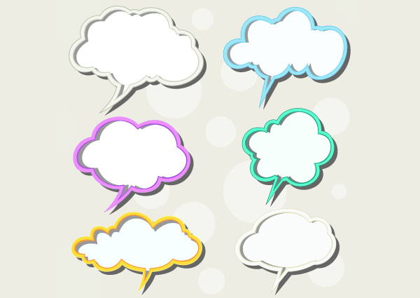 Speech Cloud Vector