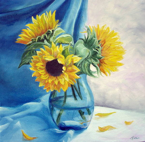 Sunflower Vase Painting