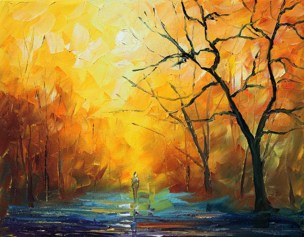 Sunset Tree Painting