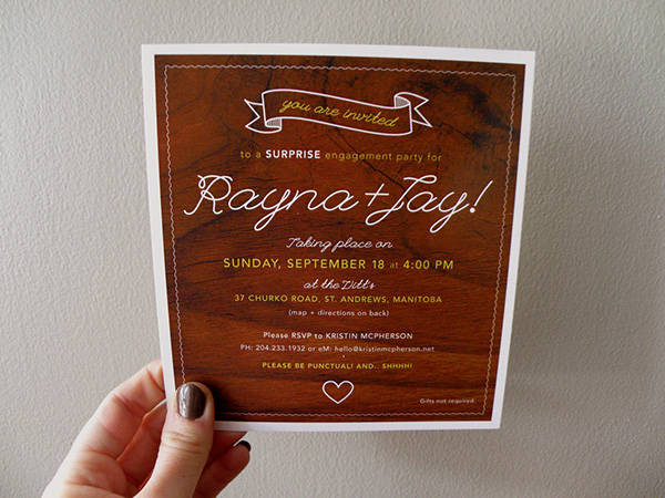 Surprise Engagement Party Invitation