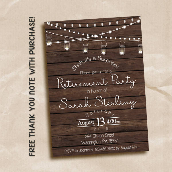 Surprise Retirement Party Invitation Design