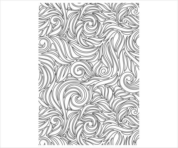 Swirl Pattern Coloring Page