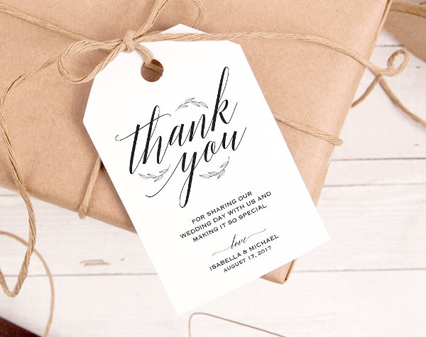 Thank You Gift Tag Design