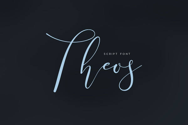 Theos Script Letters