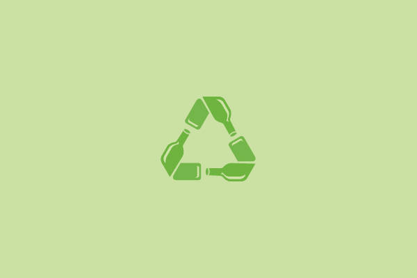Transparent Recycle Bottles Logo