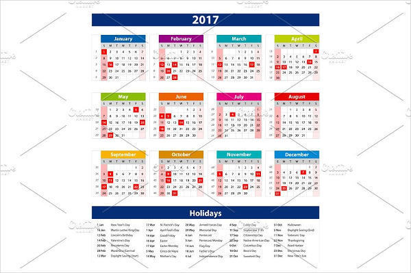 USA Holiday Calendar