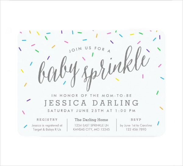 Unique Baby Sprinkle Invitation