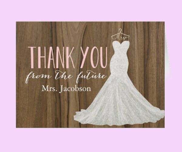 Bridal Shower Thank You Card 