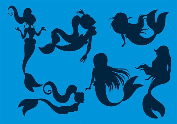 Vector Mermaid Silhouette