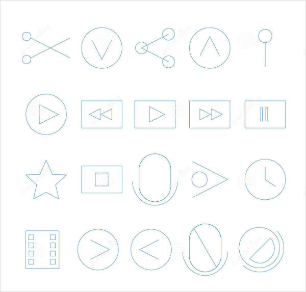 Video Outline Icons