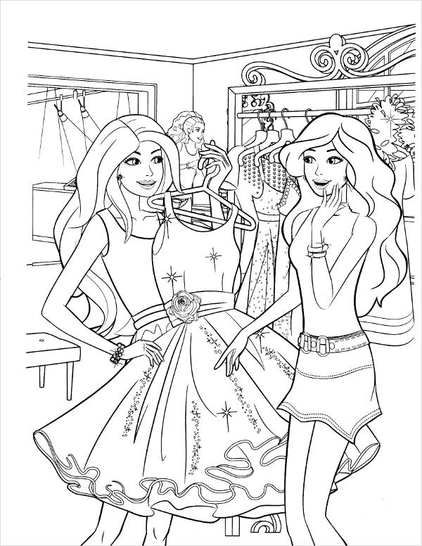 FREE 7+ Barbie Coloring Pages in PSD | AI