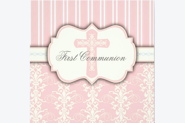 Vintage First Communion Invitation