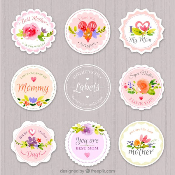 Watercolor Round Label