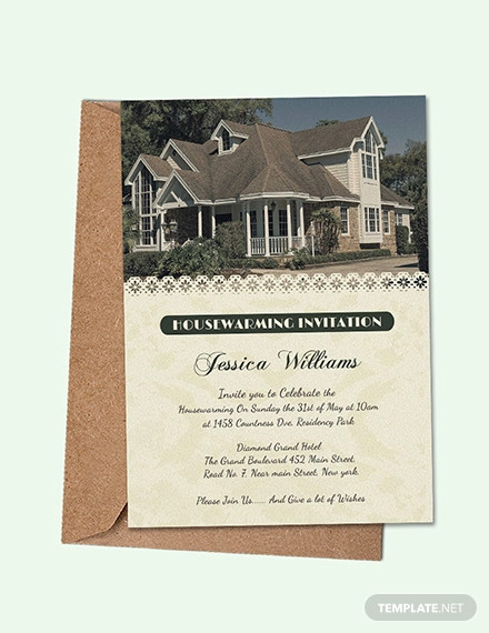 welcoming housewarming invitation card template