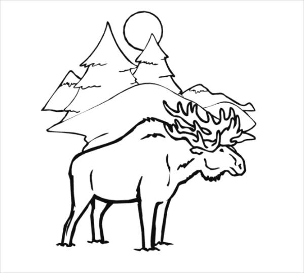 Winter Animal Coloring Page