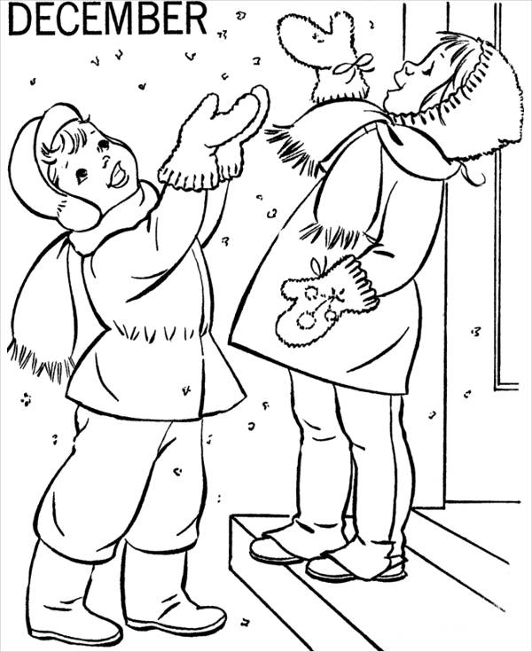 Winter Themed Coloring Page