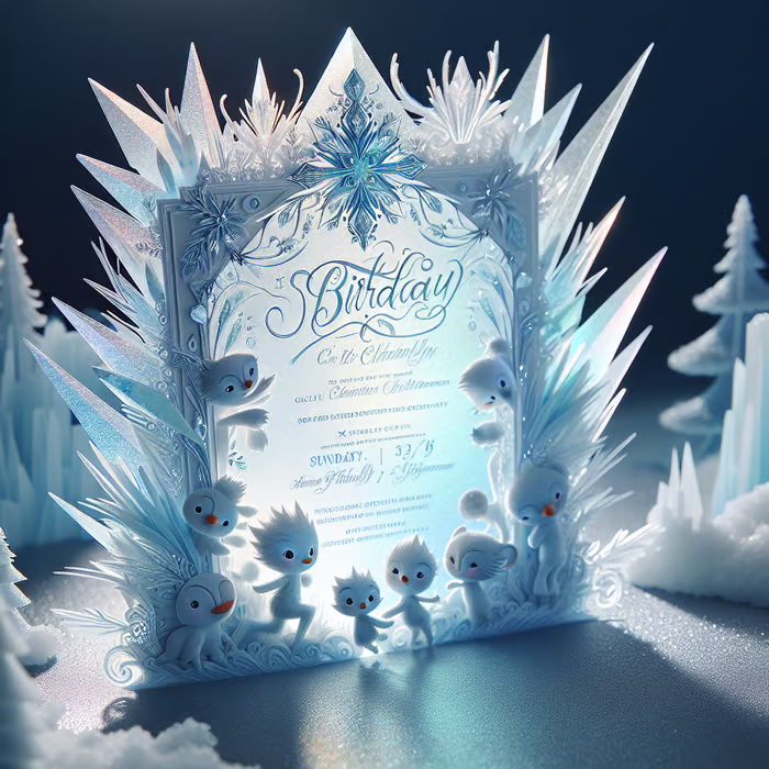 Winter Wonderland Birthday Invitation