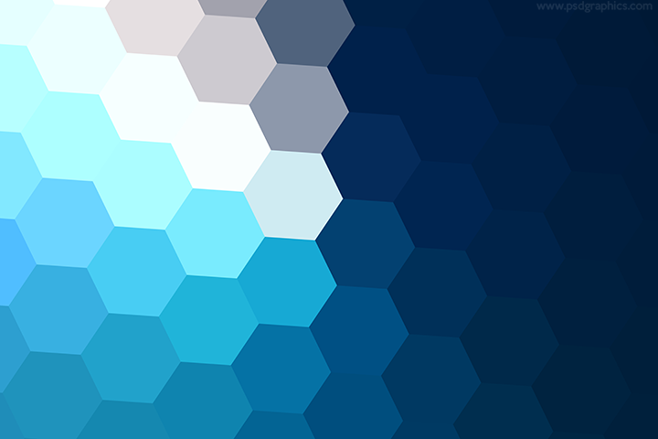 Winter hexagons pattern