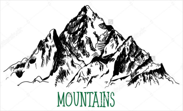 mountains. vector drawing