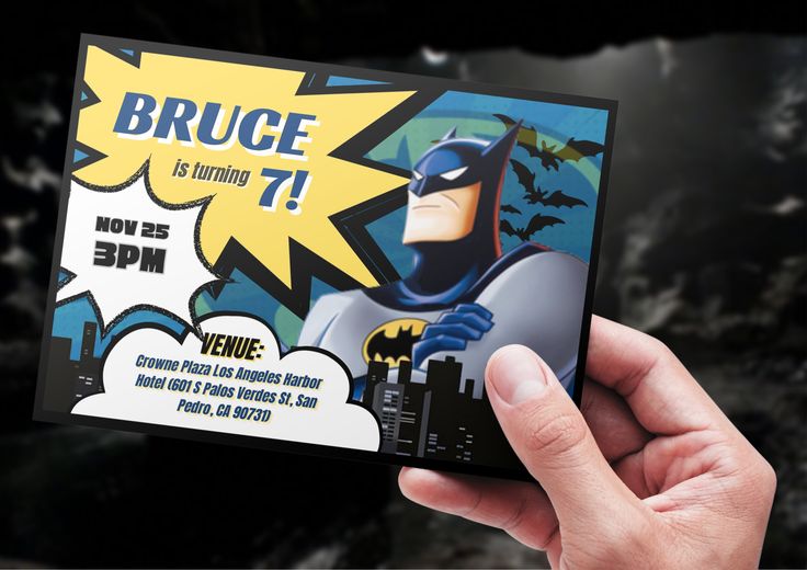 Batman Themed Birthday Invitation