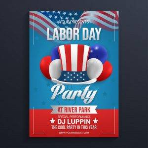 labor Day Party Flyer Template