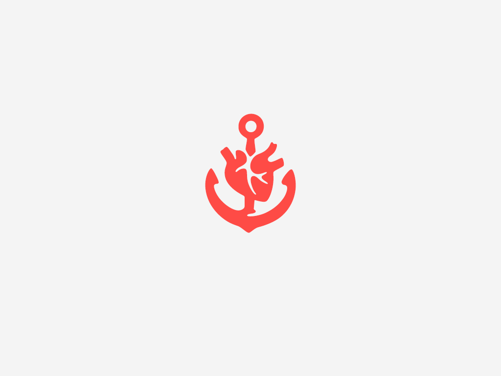 Anchor and Heart Symbol Logo
