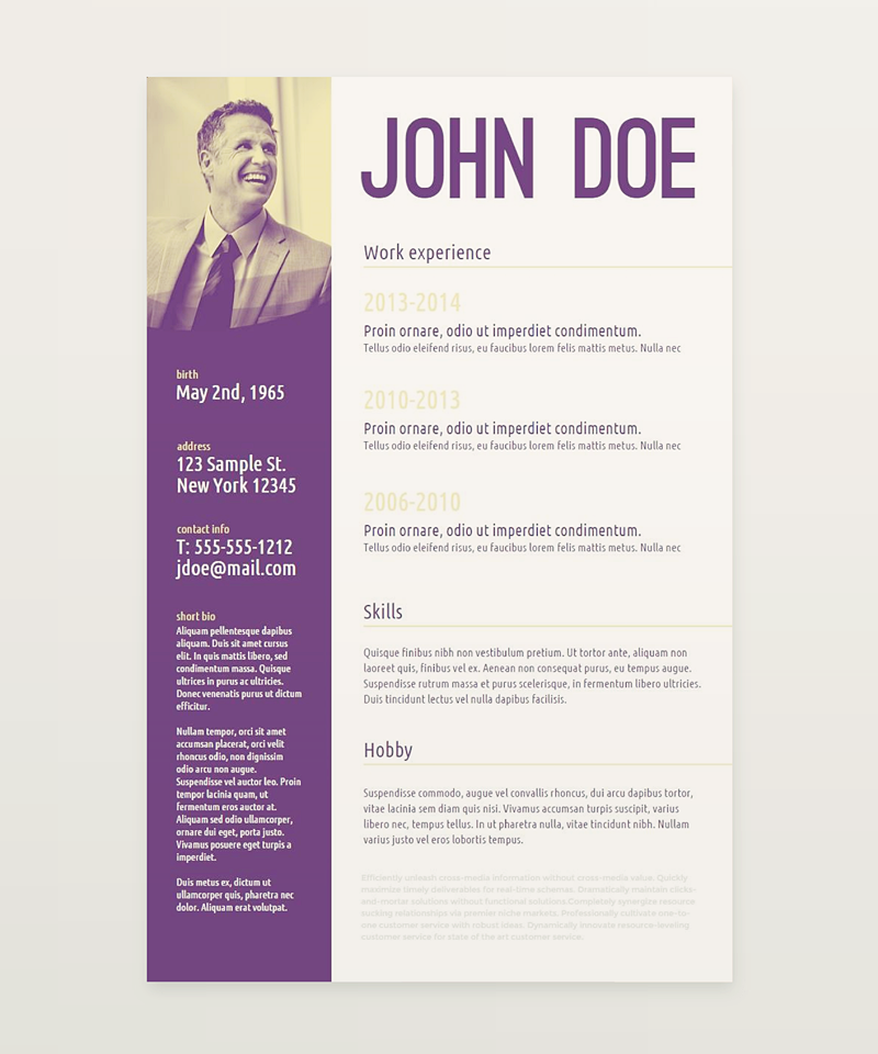 Free Resume Template Pack