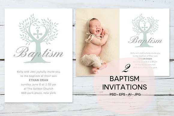 Baptism Invitation Card